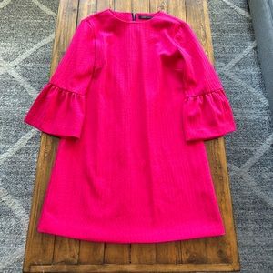 Zara - hot pink bell sleeve mini dress